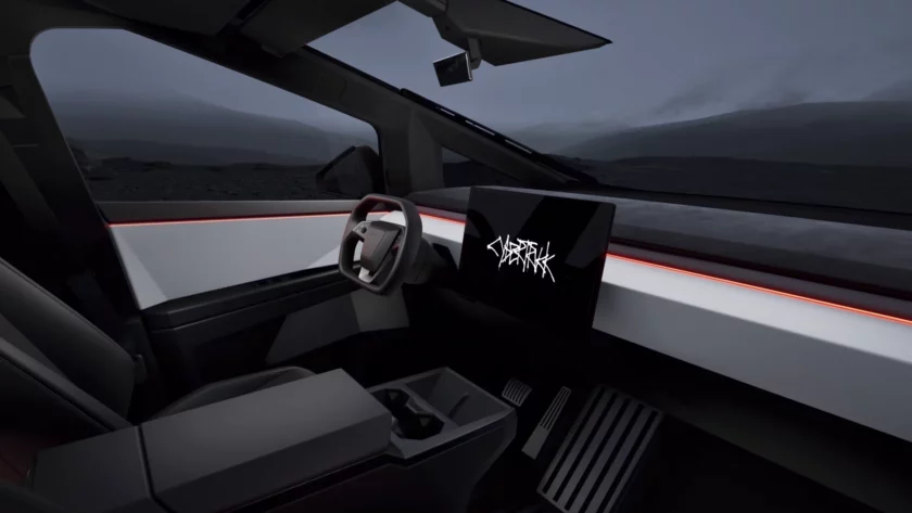 2024 Tesla Cybertruck Interior Steering Wheel